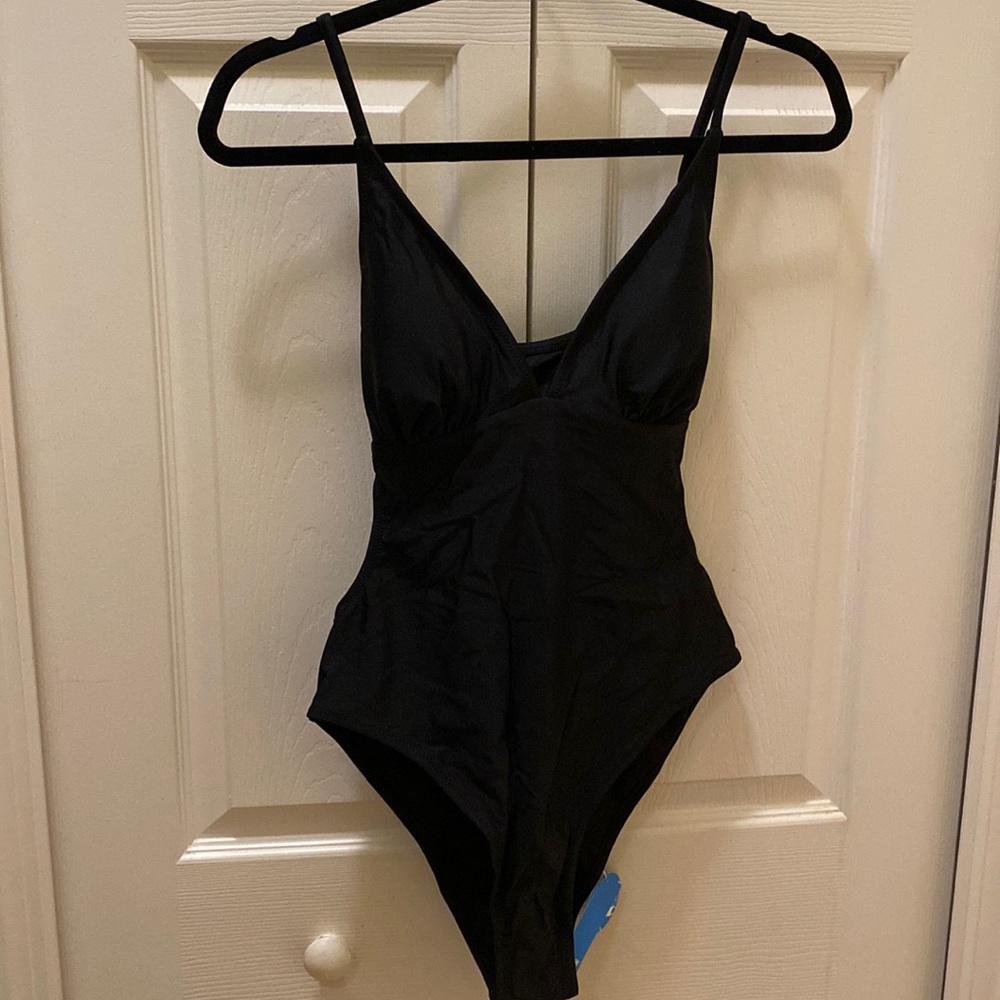 Kasey Black Cutout Back One Piece Swimsuit